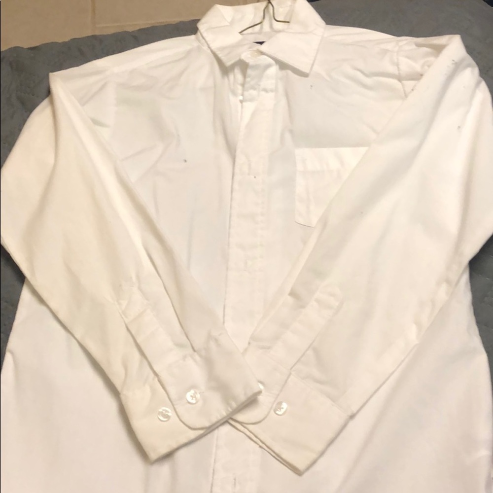 Boys size M to 10/12 White Longsleeve collar shirt